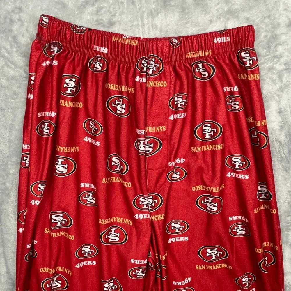 NFL Team Apparel San Francisco 49ers Pajama Pants Youth‎ XL 16/18 Red Logo Print